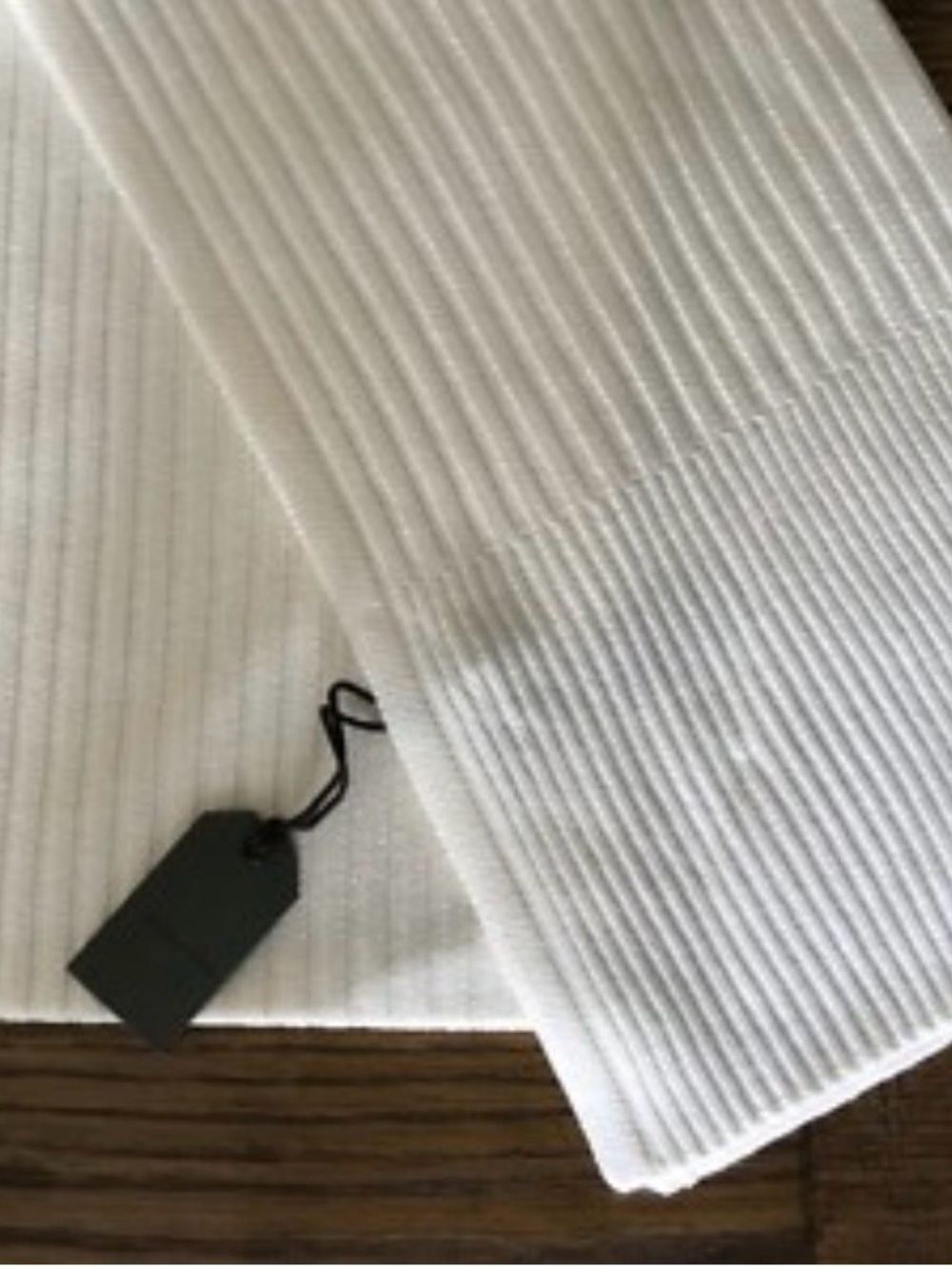 ALLSAINTS Rib Mix WOOL BLEND Knit Womens Chalk Ivory Neck Warmer SCARF $149 NEW